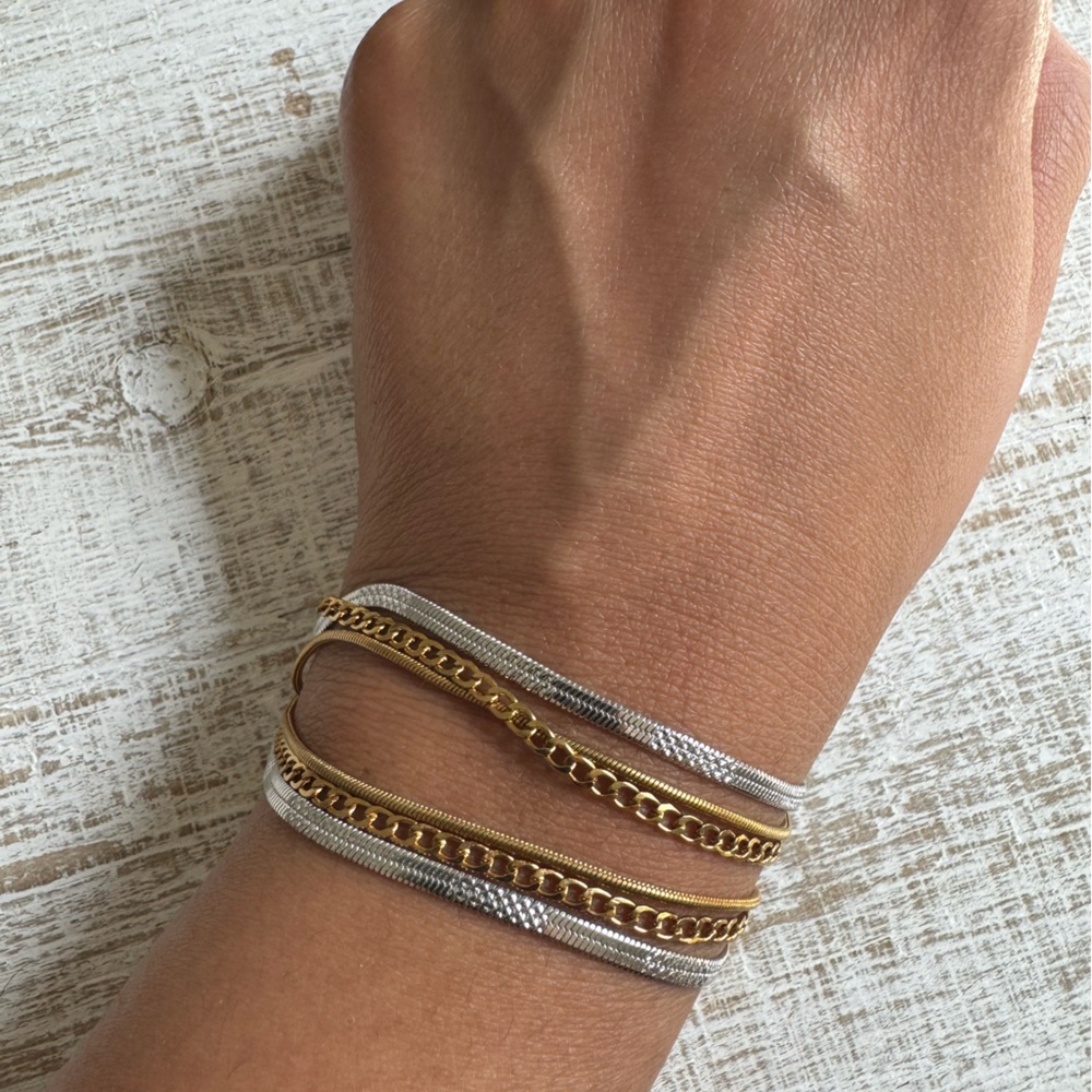 Two Tone Muti-Strand Bracelets
